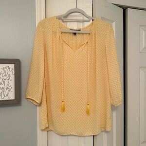 YELLOW & White Banana Republic Blouse